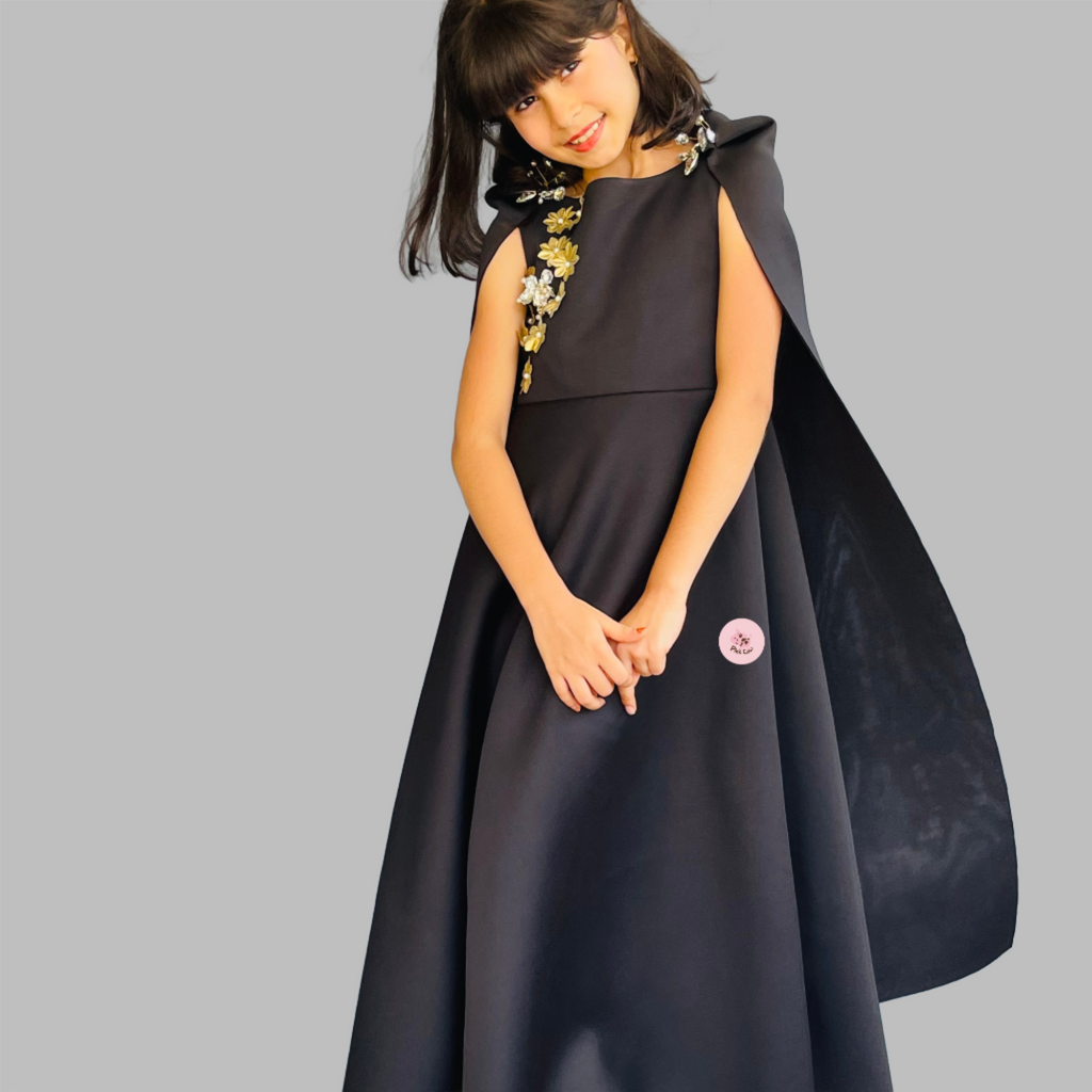 J KARA Women's Formal Dress Size 10 Black Cape Overlay Maxi Sequins Evening  Gown | eBay